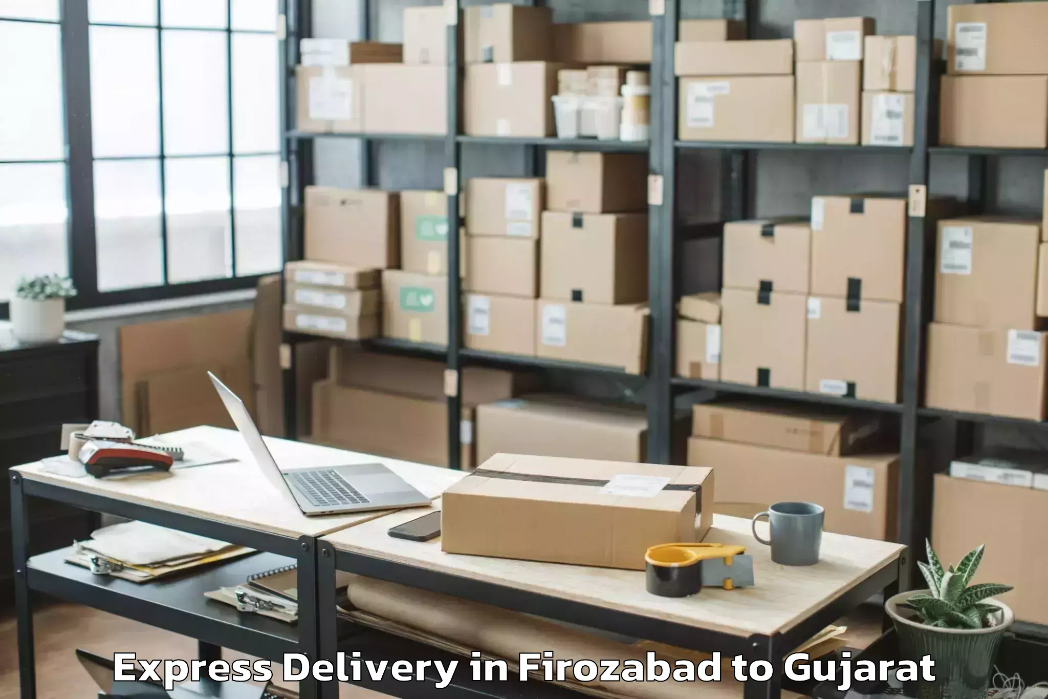 Top Firozabad to Morvi Express Delivery Available